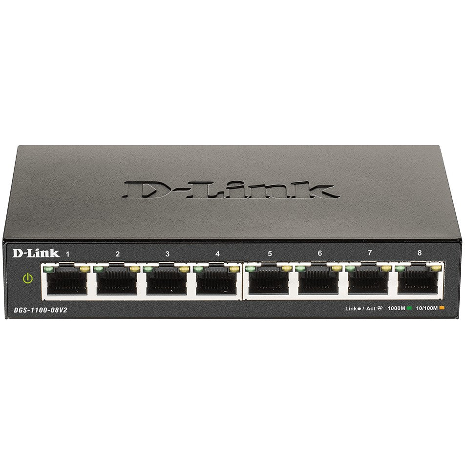 D-Link DGS-1100-08V2. Upravljani. L2. Gigabit Ethernet (10/100/1000)