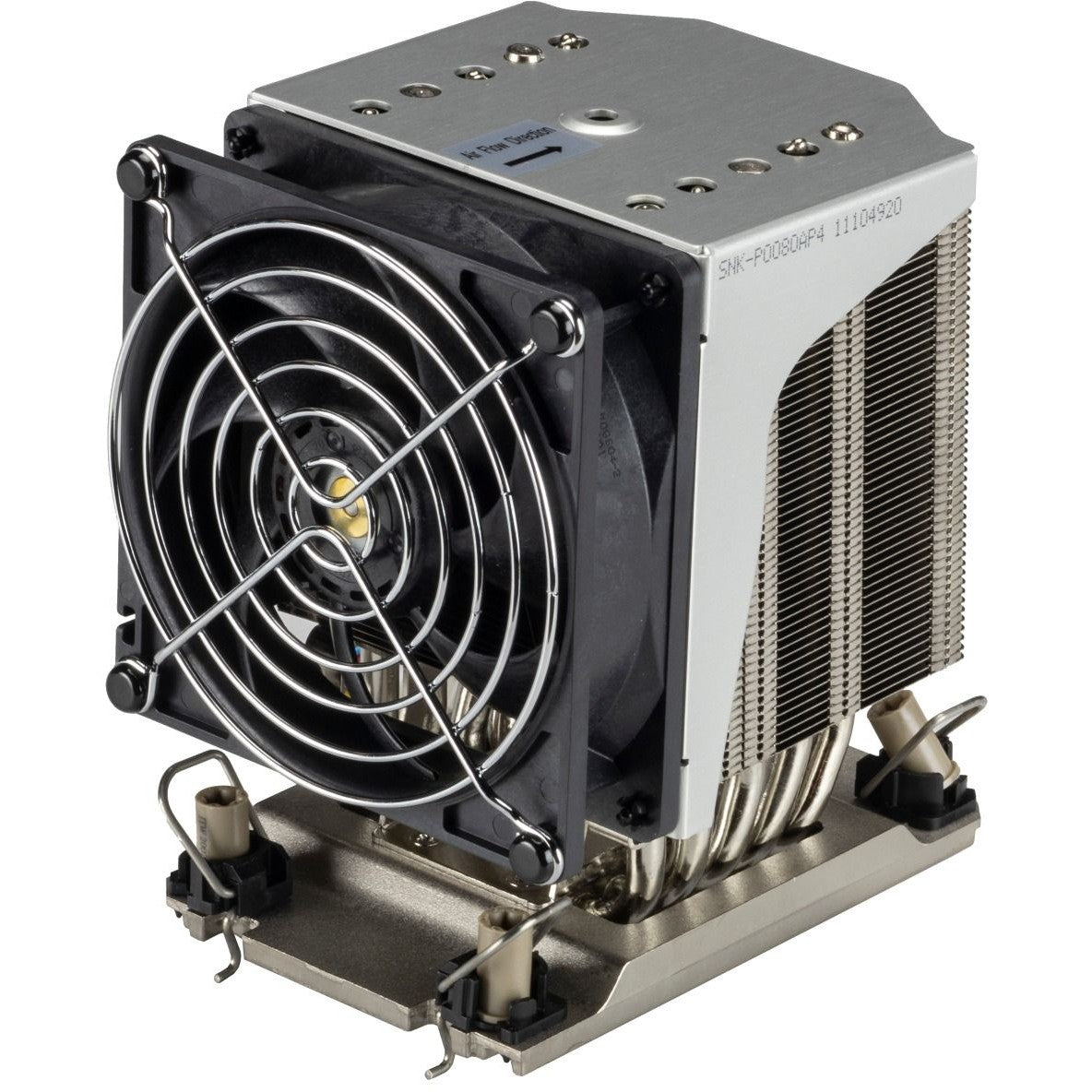 Supermicro SNK-P0080AP4. Zračno hlađenje. 9,2 cm. 5000 RPM. Crna. Nerđajući čelik.