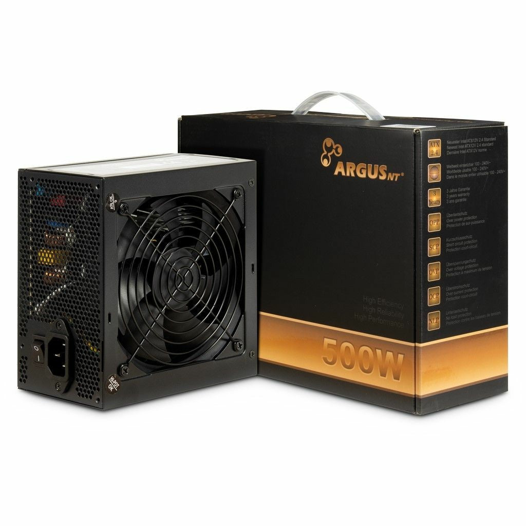 Inter-Tech ArgusNT BPS-500. 500 W. 100 - 240 V. 47 - 63 Hz. 7/3,5 A. 100 W. 420 W