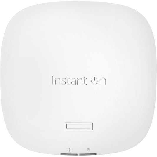 HPE Aruba Networking Networking Instant On Indoor Access Point 2x2 Wi-Fi 6 (RW) AP22. 2.4GHz. 5GHz. 1200 Mbps. OWE. WPA2. WPA3. 10,100,1000 Mbps