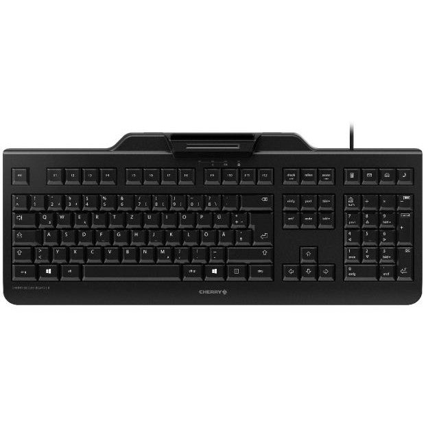 CHERRY SECURE BOARD 1.0 Žičana tastatura sa pametnim karticama. Crna. USB (QWERTZ - njemački). Puna veličina (100%). Žičana. USB. Mehanička tastatura. QWERTZ. Crna.