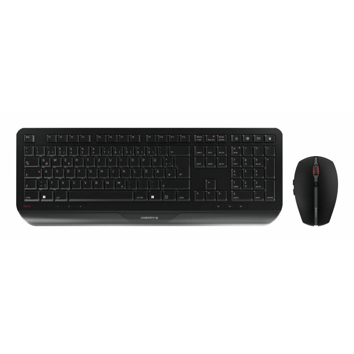 CHERRY GENTIX DESKTOP RAČUNAR. Puna veličina (100%). Bežični. RF bežični. QWERTY. Crni. Miš uključen.