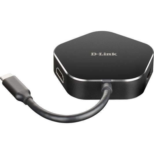 D-Link DUB-M420. Žični. Thunderbolt 3. 60 W. Aluminij. Crni. 5 Gbps. 4096 x 2160 piksela
