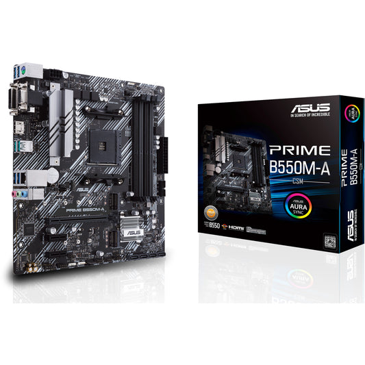 ASUS Prime B550M-A/CSM. AMD. Podnožje AM4. AMD Ryzen 3000 serija. DDR4 SDRAM. 128GB. DIMM