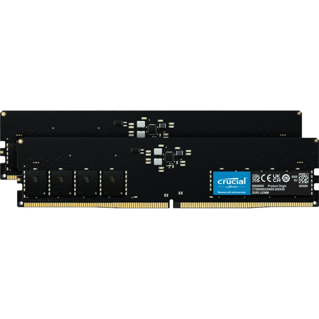 Crucial CT2K16G48C40U5. 32GB. 2 x 16GB DDR5. 4800MHz. 288-pinski DIMM.