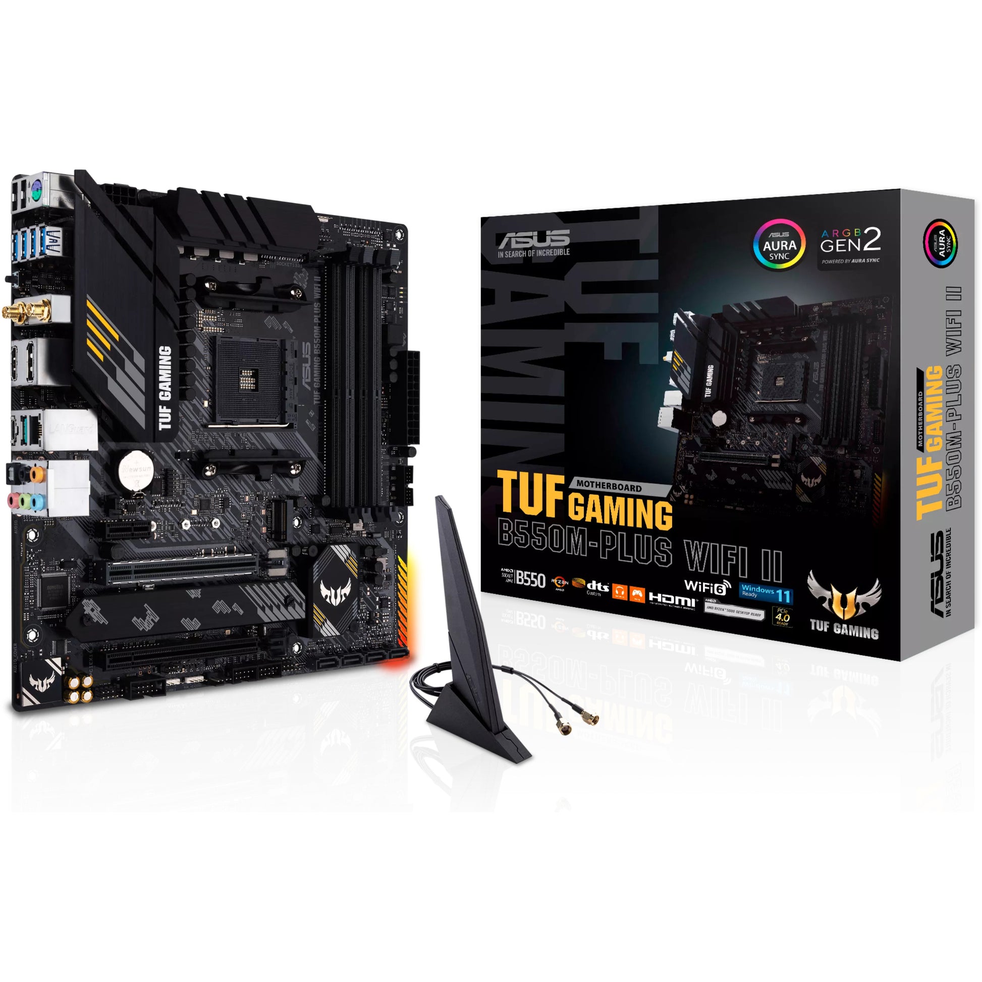 ASUS TUF GAMING B550M-PLUS WIFI II. AMD. Podnožje AM4. AMD Ryzen 3000 serija. AMD Ryzen 5000 serija. Podnožje AM4. DDR4 SDRAM. 128GB