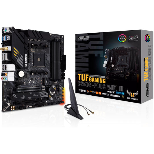 ASUS TUF GAMING B550M-PLUS WIFI II. AMD. Podnožje AM4. AMD Ryzen 3000 serija. AMD Ryzen 5000 serija. Podnožje AM4. DDR4 SDRAM. 128GB