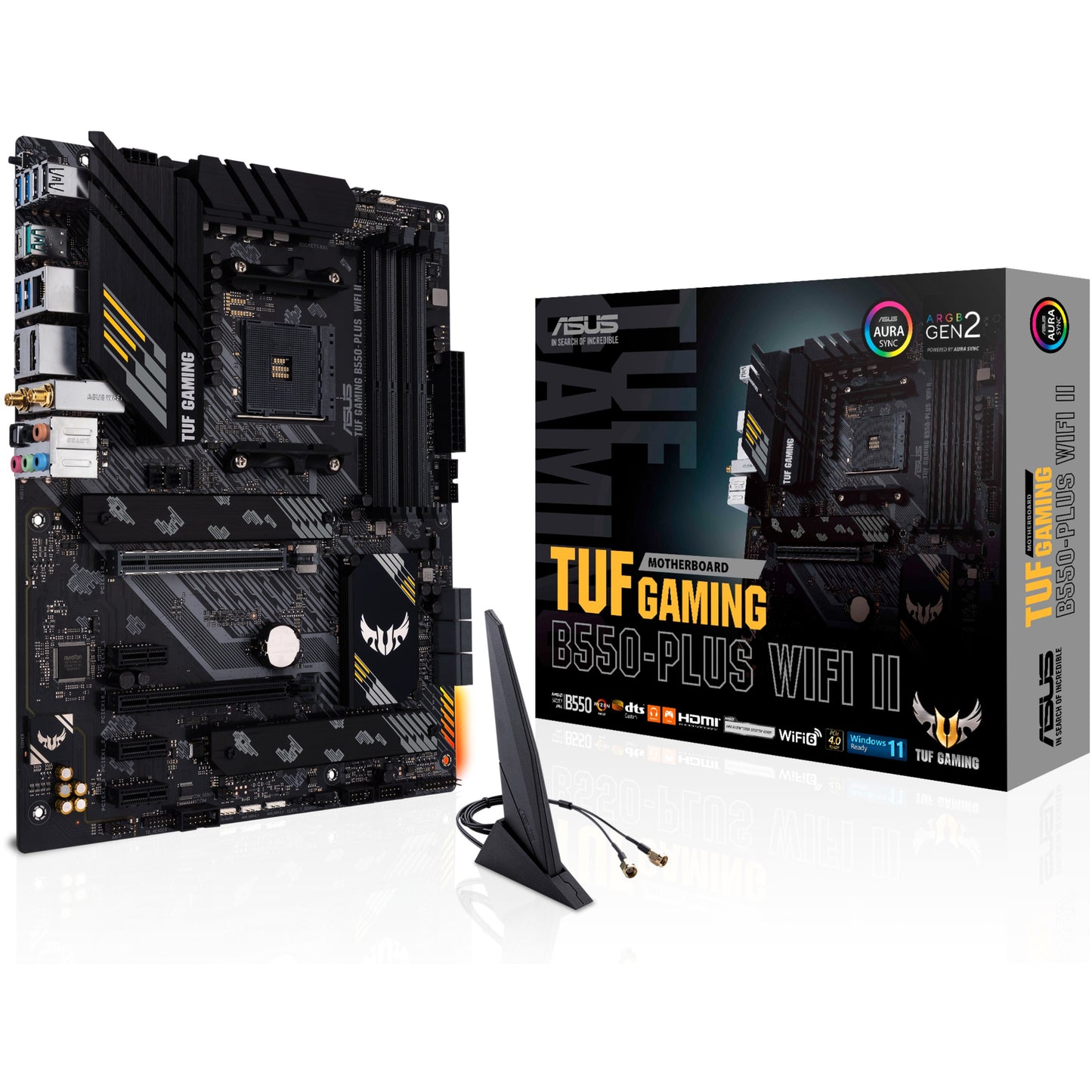 ASUS TUF GAMING B550-PLUS WIFI II. AMD. Podnožje AM4. AMD Ryzen 3000 serija. Podnožje AM4. DDR4 SDRAM. 128GB