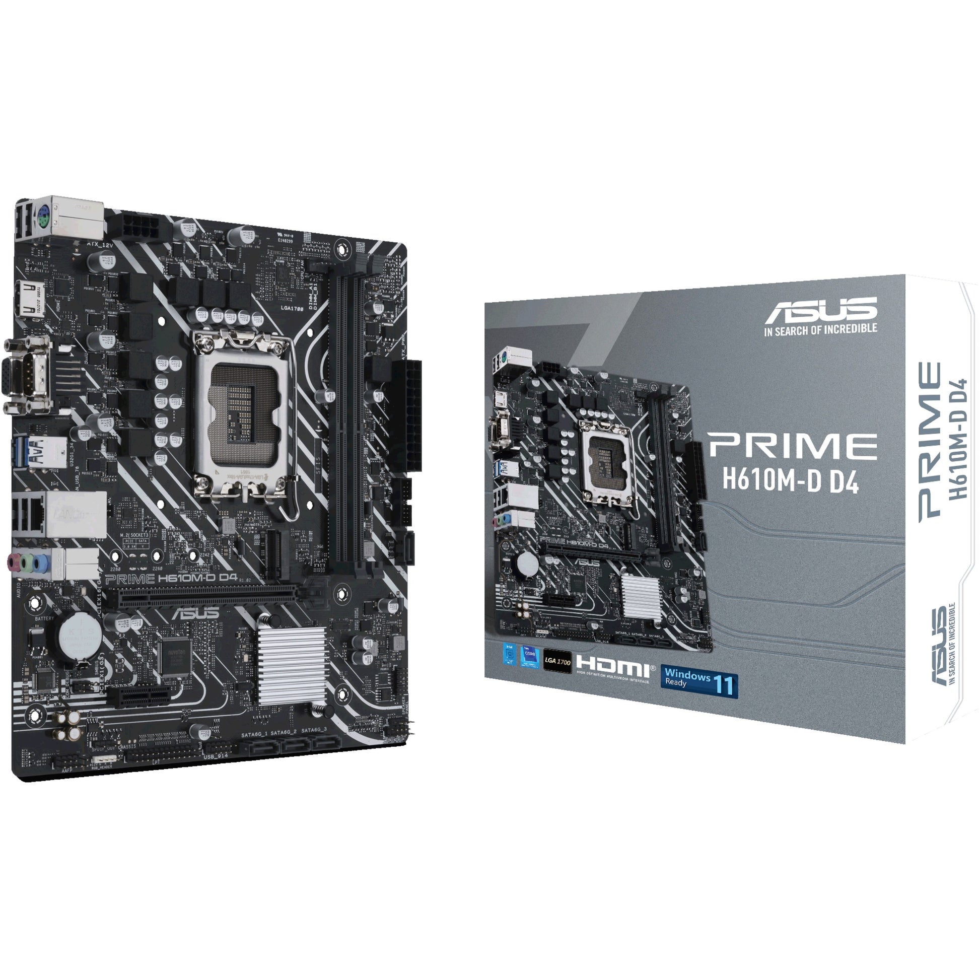 ASUS PRIME H610M-D D4. Intel. LGA 1700. Intel® Celeron®. Intel® Core™ i3. Intel® Core™ i5. Intel® Core™ i7. Intel® Core™ i9..... DDR4 SDRAM. 64 GB. DIMM