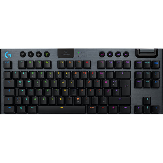 Logitech G 920-009496. Žični. RF bežični + Bluetooth. Mehanička tastatura. QWERTZ. RGB LED. Karbonska boja.