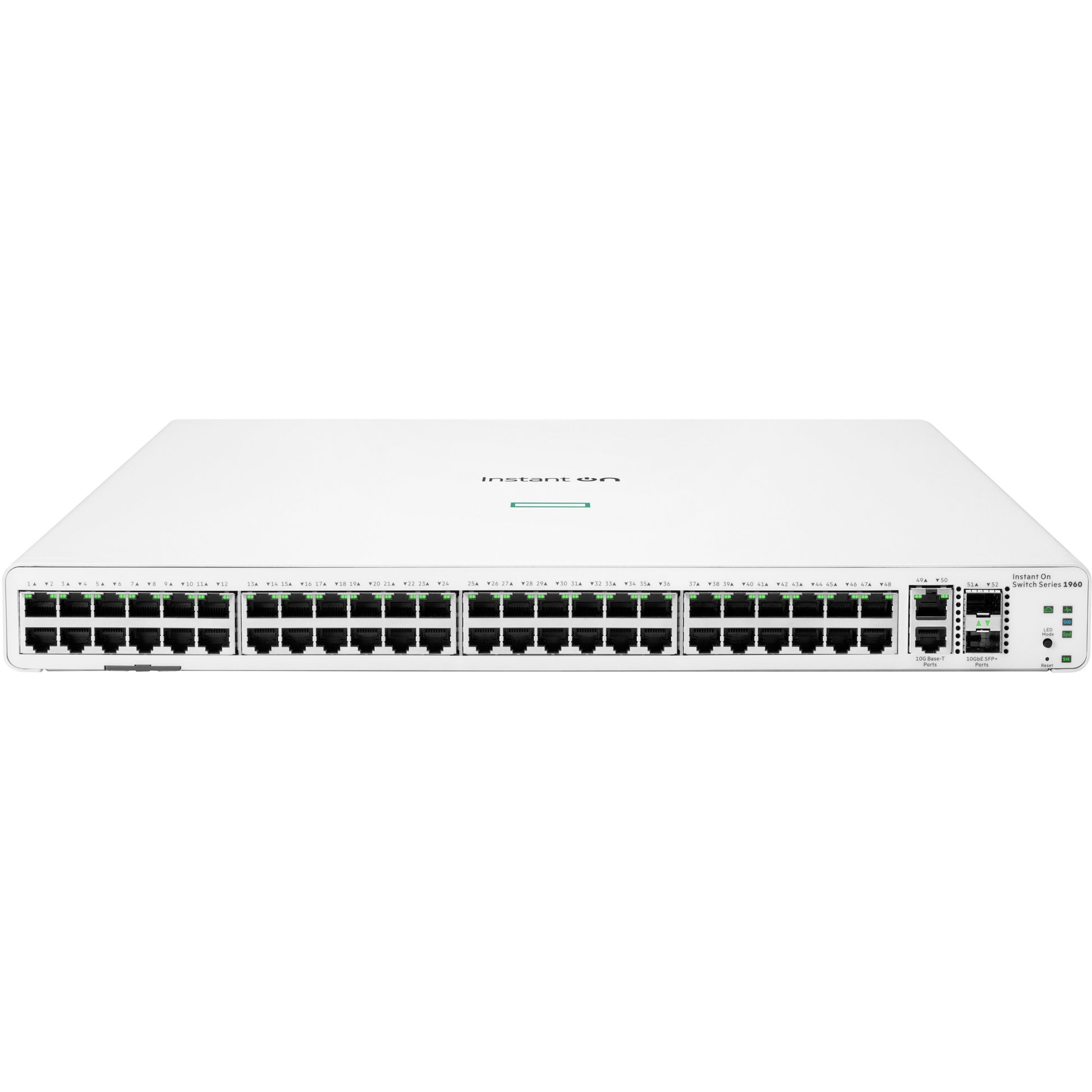HPE Aruba Networking Networking Instant On switch 48p Gigabit 2p 10GBT 2p SFP+ 1960. Upravljani. L2+. Gigabit Ethernet (10/100/1000). Puni dupleks. Montaža u rack. 1U