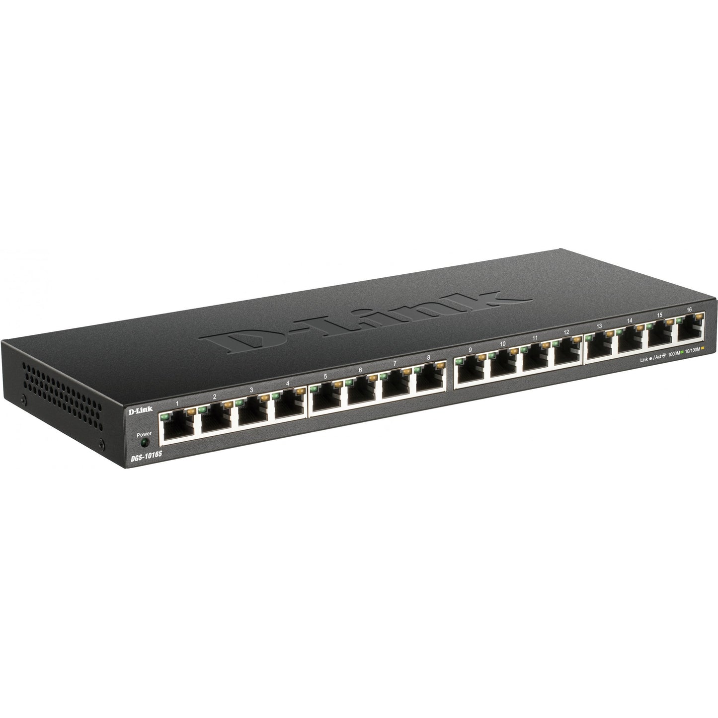 D-Link DGS-1016S. Neupravljan. Gigabit Ethernet (10/100/1000). Puni dupleks.