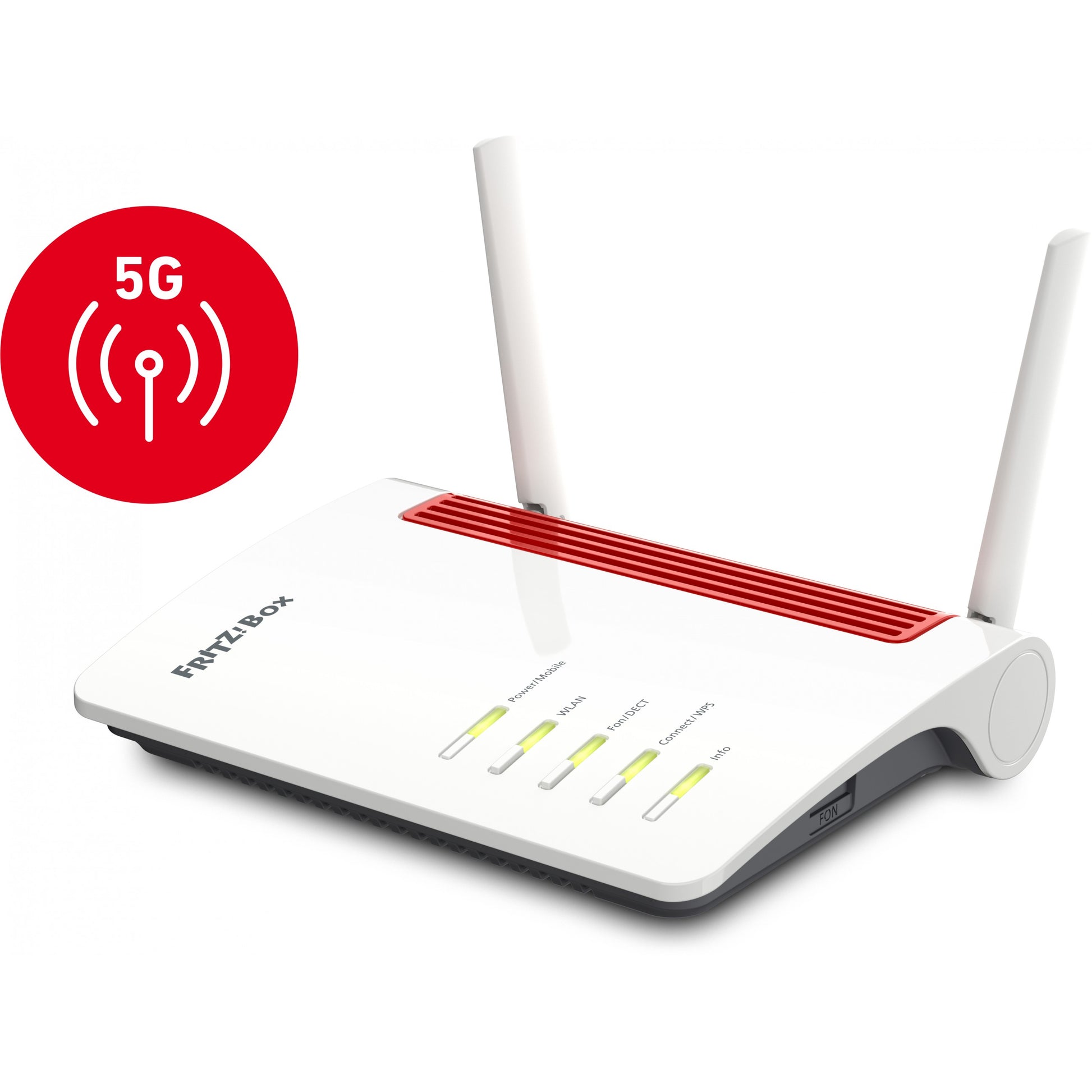 Box 6850 5G. Wi-Fi 5 (802.11ac). Dvofrekventni (2.4 GHz/5 GHz). Ethernet/LAN. 3G. Crna. Crvena. Bijela. Stolni ruter