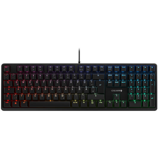 CHERRY G80-3000N RGB. Žični. USB. Mehanička tastatura. QWERTZ raspored. RGB LED. Crna.