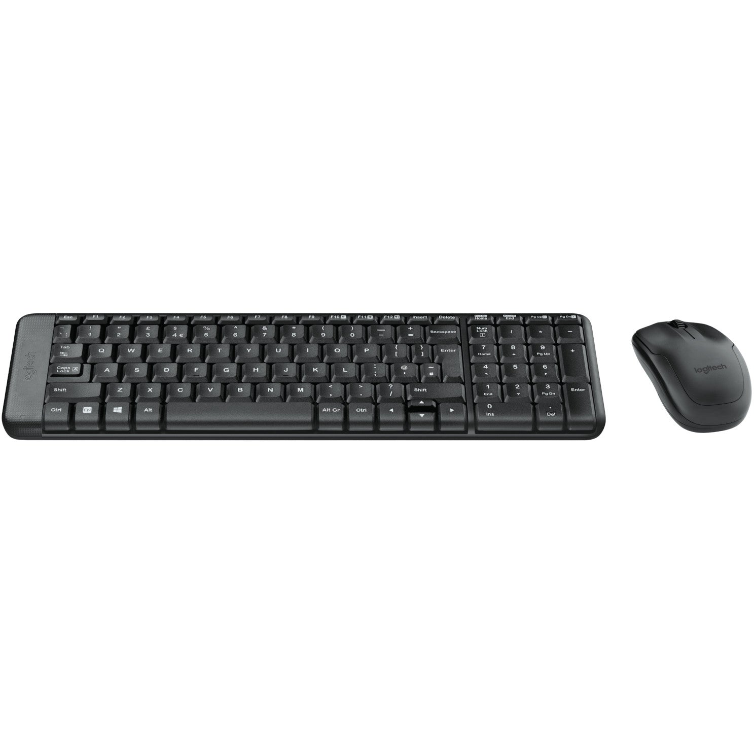 Logitech MK220. Mini. Bežični. RF bežični. QWERTY. Crni. Miš uključen.