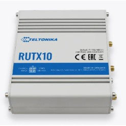 Teltonika RUTX10. Wi-Fi 5 (802.11ac). Dvofrekventni (2.4 GHz/5 GHz). Ethernet/LAN. Bijela. Stolni ruter.