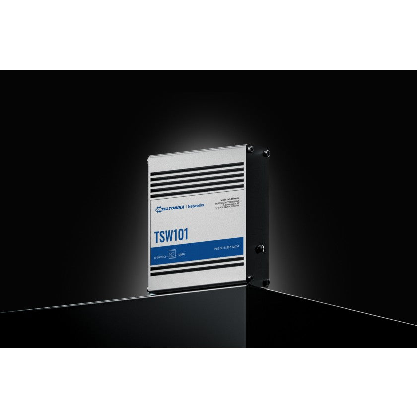 Teltonika TSW101. Gigabit Ethernet (10/100/1000). Napajanje preko Etherneta (PoE).