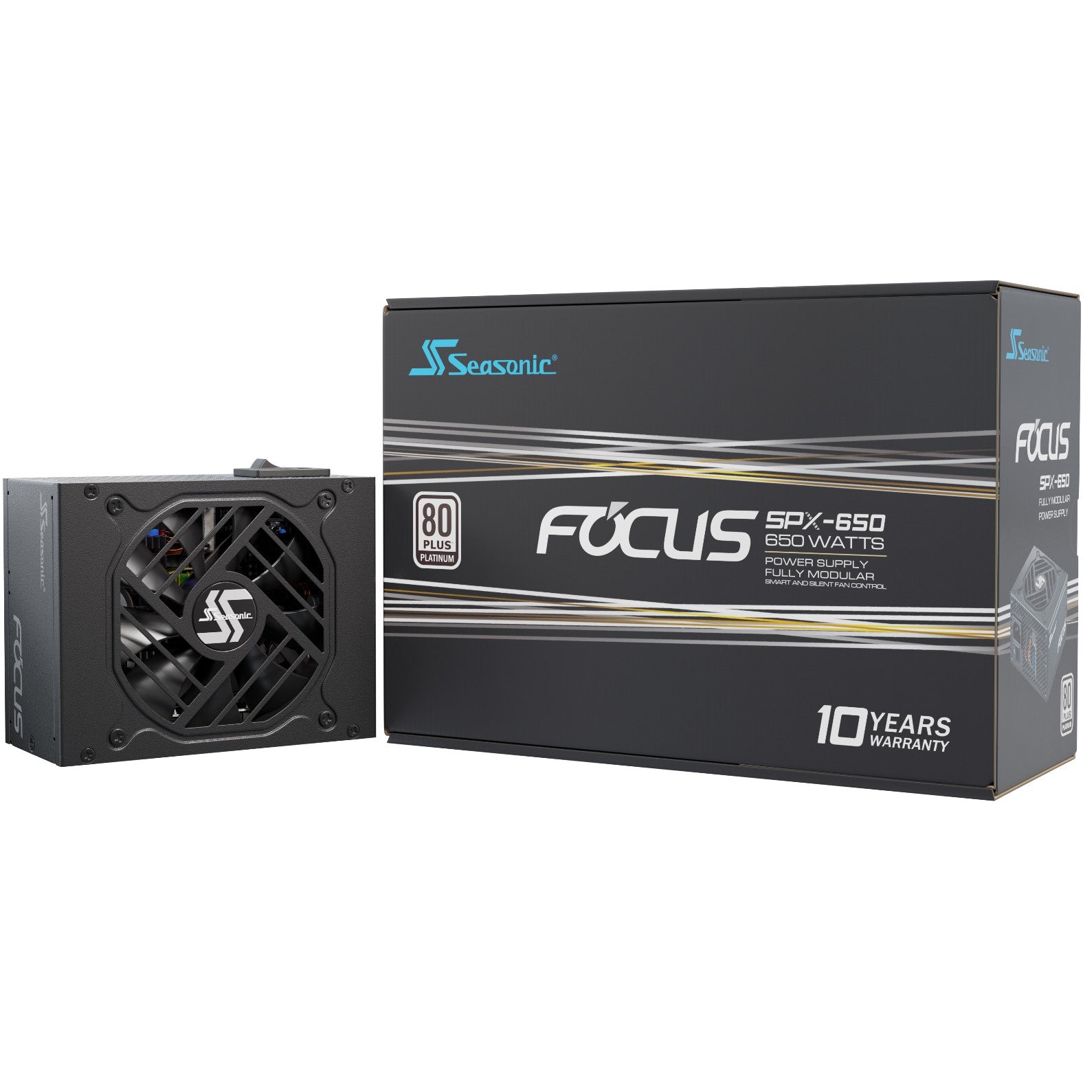 Seasonic FOCUS-SPX-650. 650 W. 100 - 240 V. 50 - 60 Hz. 9 - 4,5 A. 120 W. 648 W