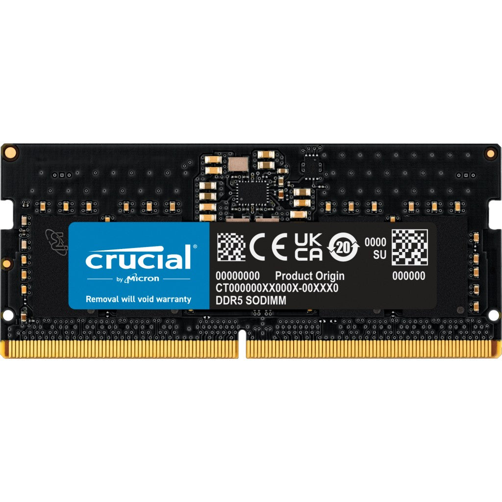 Crucial CT8G48C40S5. 8GB. 1 x 8GB DDR5. 4800MHz. 262-pinski SO-DIMM