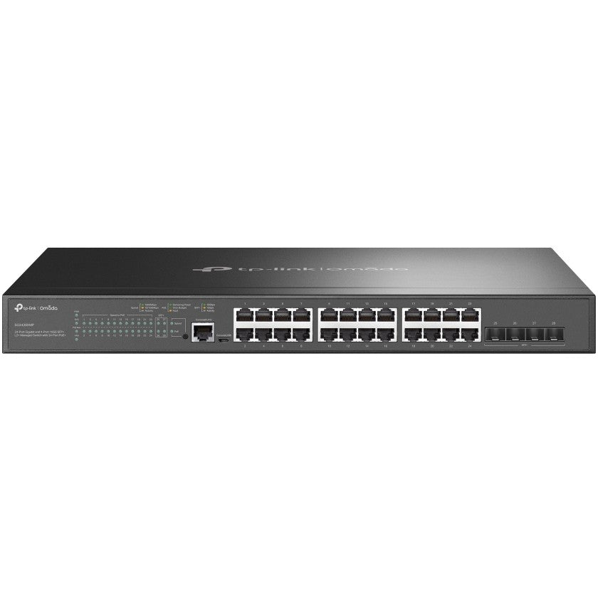 TP-Link Omada SG3428XMP. Upravljani. L2+. Gigabit Ethernet (10/100/1000). Napajanje preko Etherneta (PoE). Montaža u rack. 1U