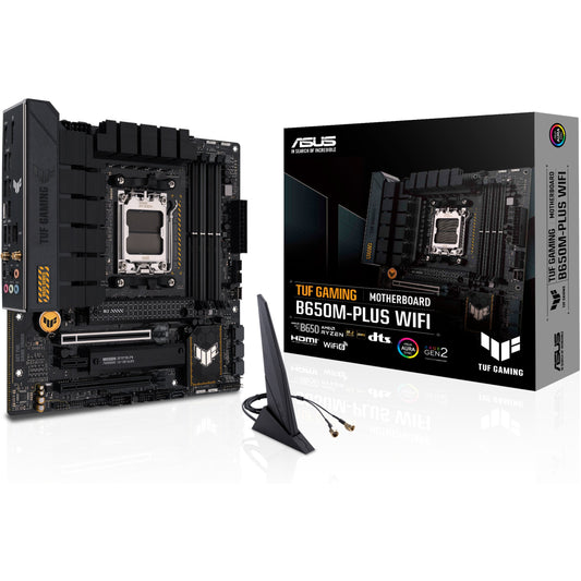 ASUS TUF GAMING B650M-PLUS WIFI. AMD. Podnožje AM5. DDR5-SDRAM. 128 GB. DIMM. Dvokanalni.