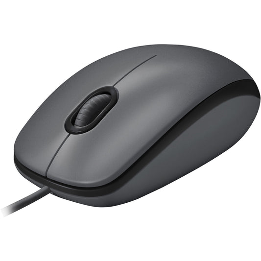 Logitech M100. Za dekstre/rukohvat. Optički. USB Tip-A. 1000 DPI. Crna.