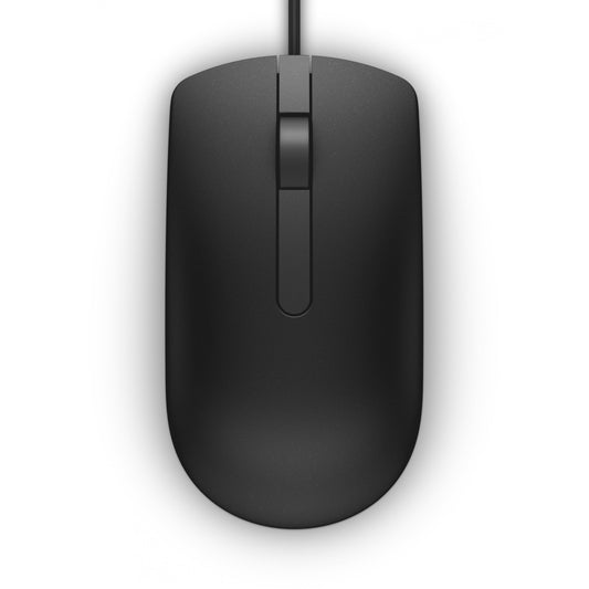 DELL žični miš – MS116 – Crni. Za liječnike i desničare. Optički. USB Tip-A. 1000 DPI. Crni.