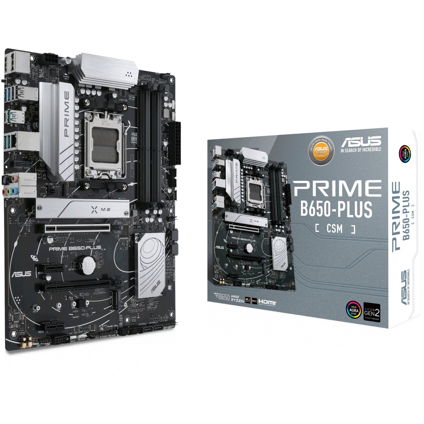 ASUS PRIME B650-PLUS-CSM. AMD. Podnožje AM5. AMD Ryzen 7000 serija. DDR5 SDRAM. 128GB. DIMM