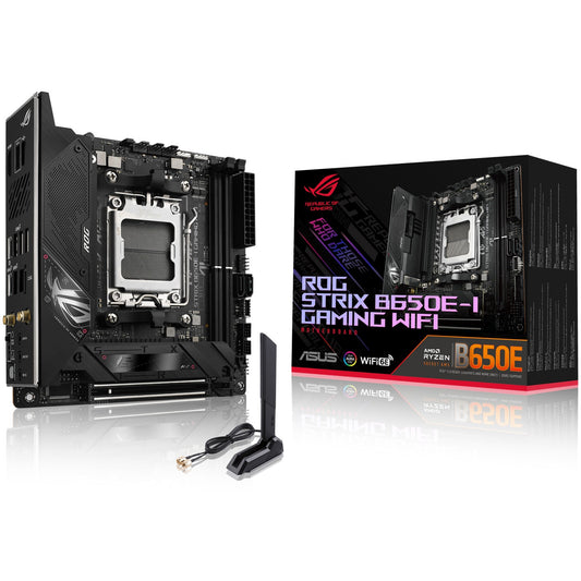 ASUS ROG STRIX B650E-I GAMING WIFI. AMD. Podnožje AM5. AMD Ryzen™ 7. Podnožje AM5. DDR5-SDRAM. 64 GB