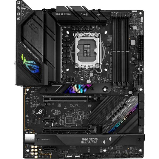 ASUS ROG STRIX B760-F GAMING WIFI. Intel. LGA 1700. Intel® Celeron®. Intel® Core™ i3. Intel® Core™ i5. Intel® Core™ i7. Intel® Core™ i9..... LGA 1700. DDR5 SDRAM. 192 GB