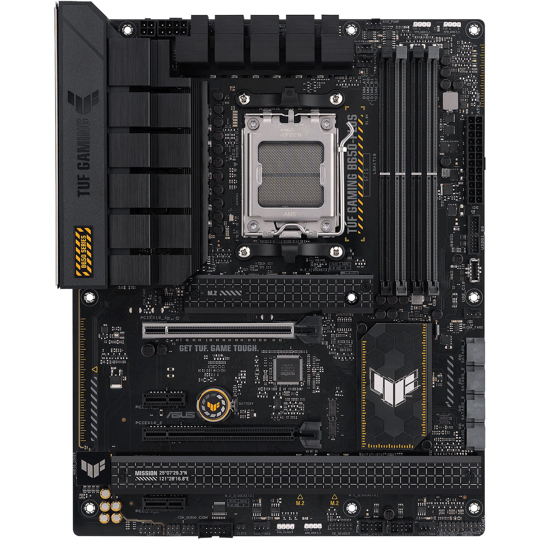 ASUS TUF GAMING B650-PLUS. AMD. Podnožje AM5. AMD Ryzen 7000 serija. Podnožje AM5. DDR5 SDRAM. 128GB