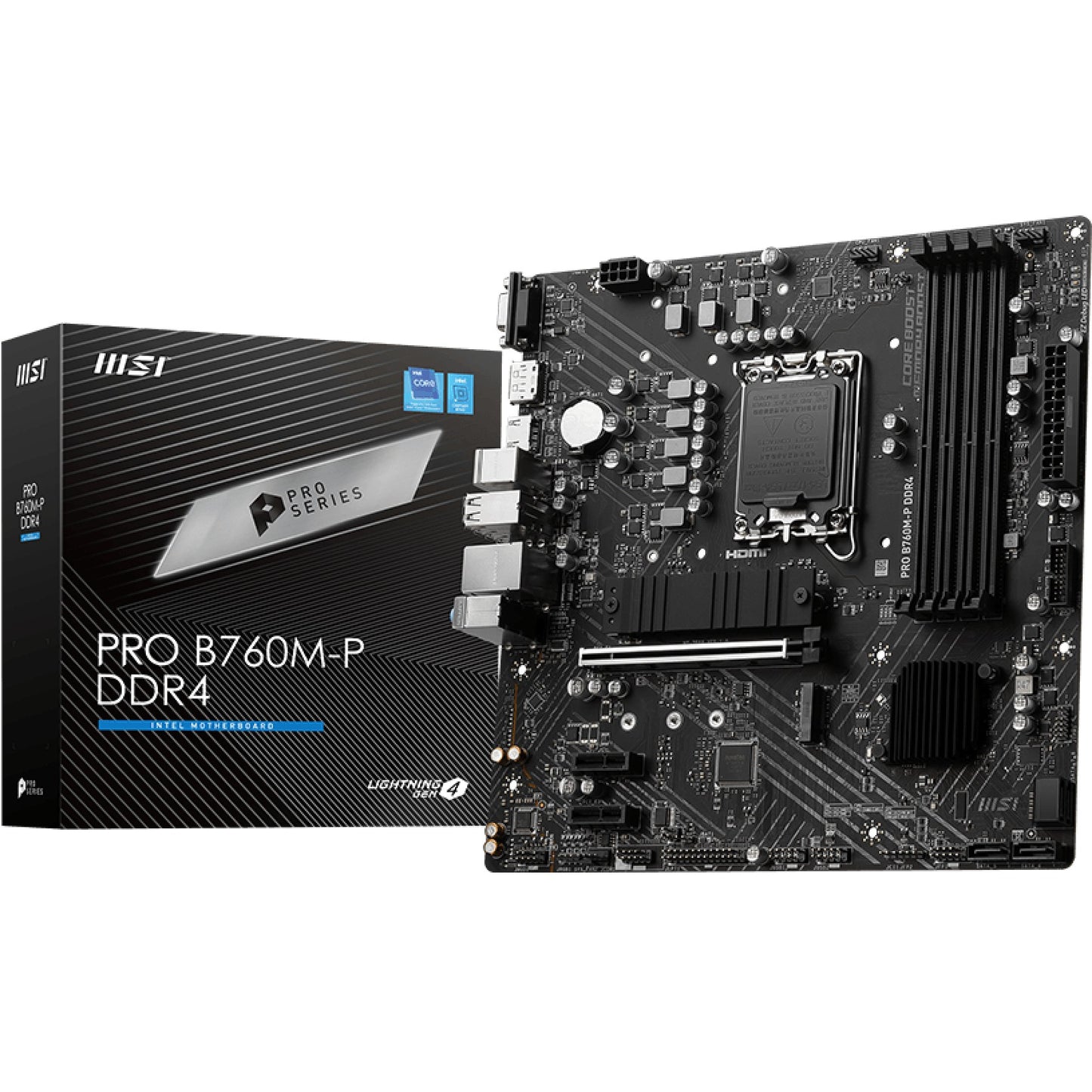 MSI PRO B760M-P DDR4. Intel. LGA 1700. Intel® Celeron®. Intel® Pentium® Gold. LGA 1700. DDR4 SDRAM. 128GB
