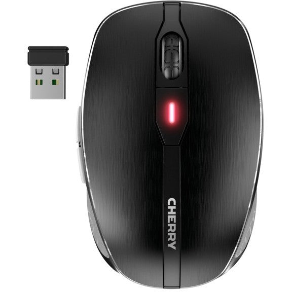CHERRY MW 8C ADVANCED. Za obje ruke. Optička. Bežična RF + Bluetooth. 3000 DPI. Crna. Siva.
