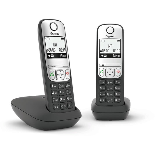 Gigaset A690A Duo. Analogni/DECT telefon. Bežični telefon. Hands-free funkcija. 100 unosa. Identifikacija pozivaoca. Crna.