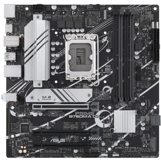 ASUS PRIME B760M-A D4-CSM. Intel. LGA 1700. Intel® Celeron®. Intel® Pentium® Gold. Intel® Core™ i3. Intel® Core™ i5. Intel® Core™.... LGA 1700. DDR4-SDRAM. 128 GB