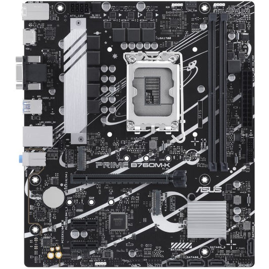 ASUS PRIME B760M-K. Intel. LGA 1700. Intel® Celeron®. Intel® Pentium® Gold. Intel® Core™ i3. Intel® Core™ i5. Intel® Core™.... LGA 1700. DDR5-SDRAM. 96 GB
