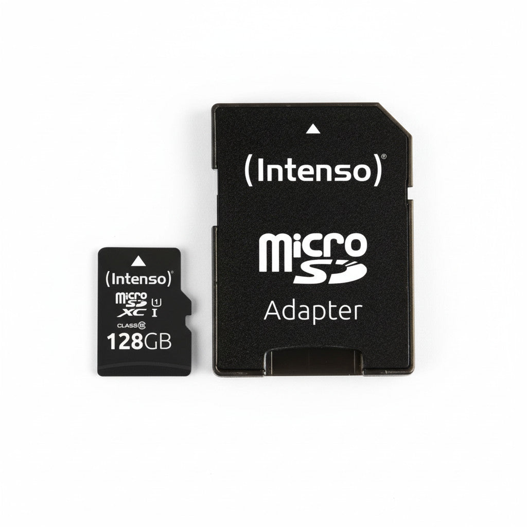 Intenso 3424491. 128 GB. MicroSD. Klasa 10. UHS-I. Klasa 1 (U1). Otporno na temperaturu. Otporno na udarce. Vodootporno. Otporno na rendgenske zrake.