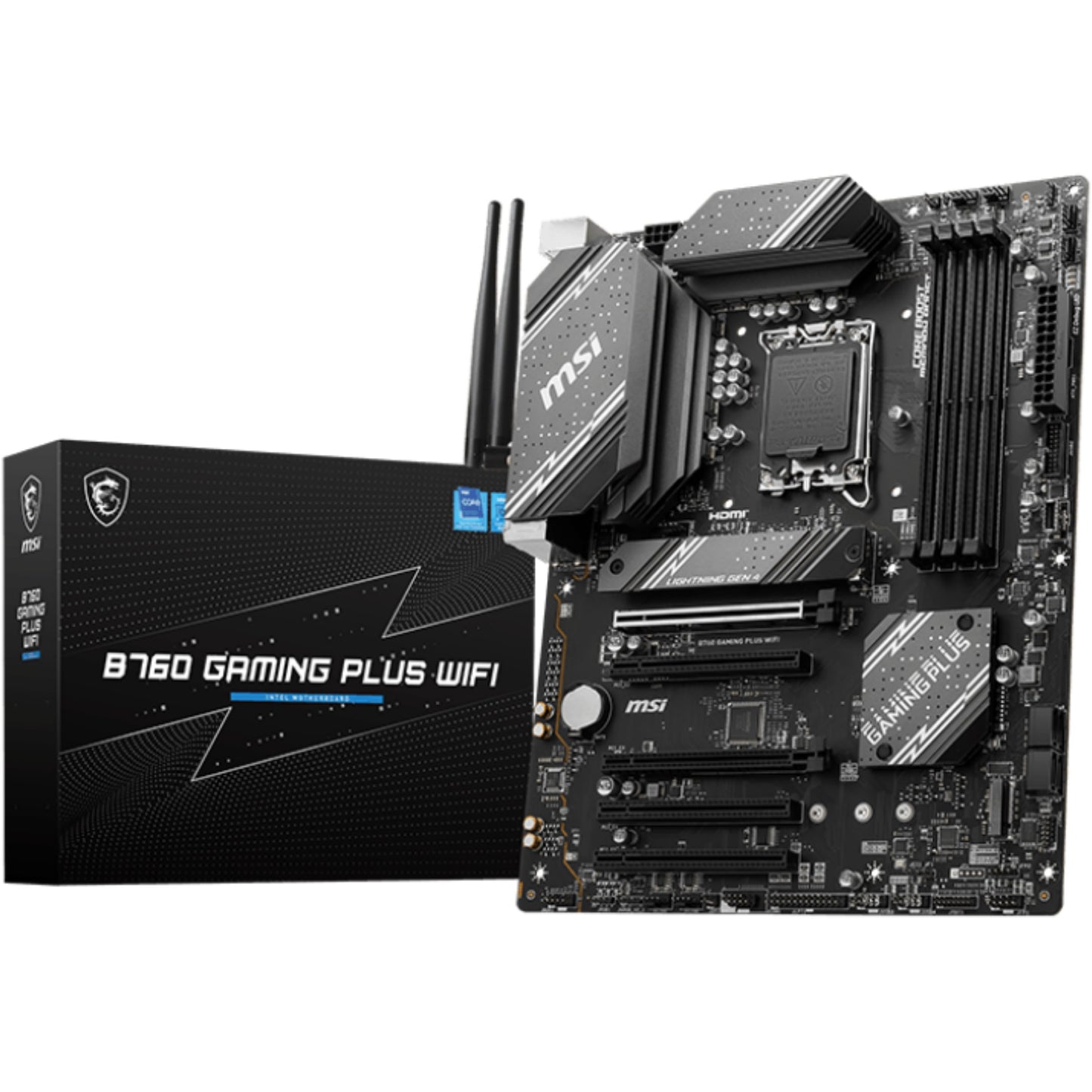 MSI B760 GAMING PLUS WIFI. Intel. LGA 1700. Intel® Celeron®. Intel® Pentium® Gold. DDR5 SDRAM. 192GB. DIMM