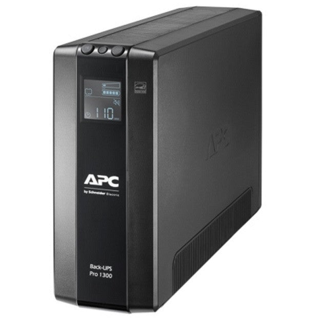 APC Back-UPS Pro BR 1300 VA. 8 izlaza. AVR. LCD interfejs. Linijski interaktivni. 1.3 kVA. 780 W. Sinusni talas. 176 V. 294 V