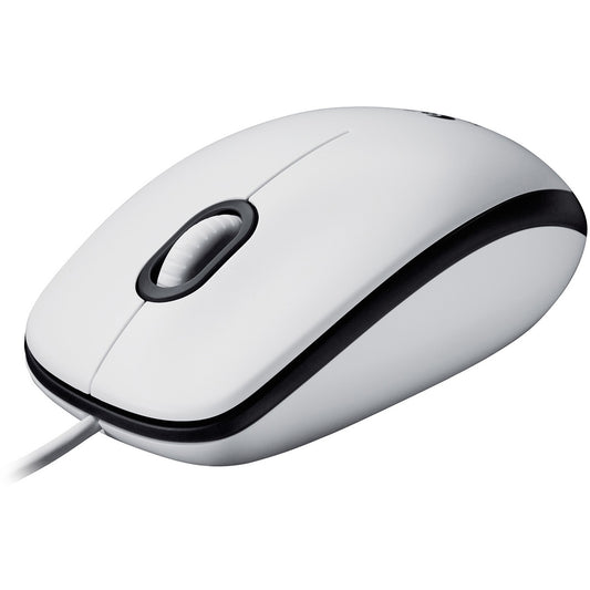 Logitech M100. Za ambidekstralnu upotrebu. Optički. USB Tip-A. 1000 DPI. Bijela.