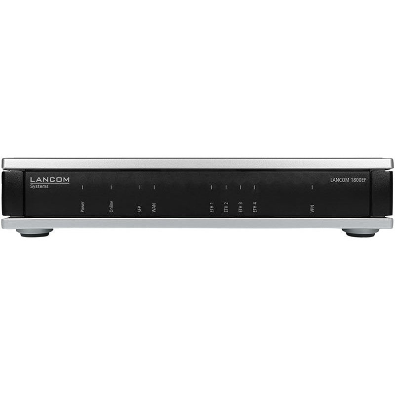LANCOM 1800EF (EU). Crna. Srebrna. Kensington. 1 ventilator. BGP4. LISP. OSPFv2. RIP-2. VRRP. 10,100,1000 Mbps. IEEE 802.1Q. IEEE 802.3az