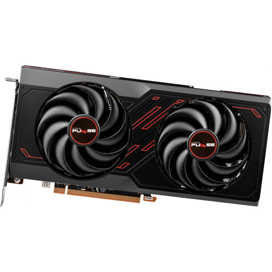 Sapphire PULSE 11324-01-20G. Radeon RX 7600. 8GB. GDDR6. 128 bita. 7680 x 4320 piksela. PCI Express x8 4.0