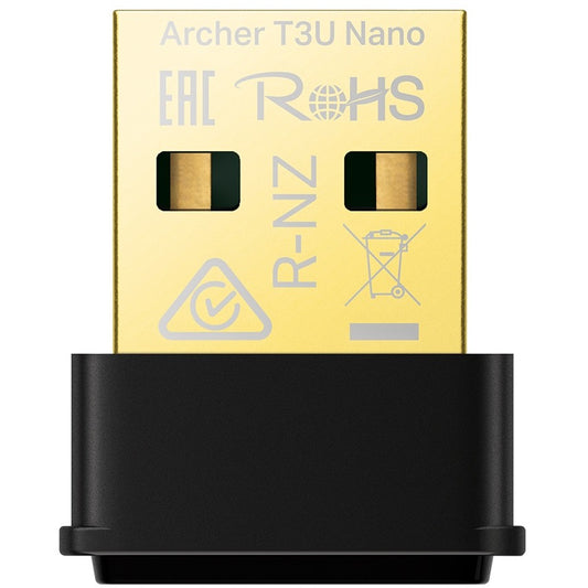 TP-Link AC1300 Nano bežični MU-MIMO USB adapter. Bežični. USB. WLAN. Wi-Fi 5 (802.11ac). 1267 Mbps. Crni