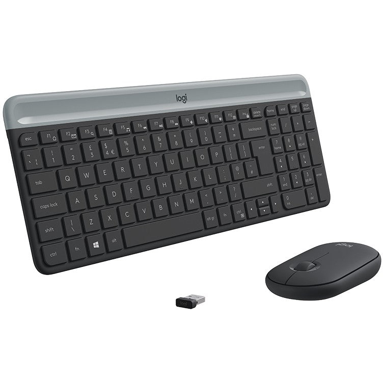 Logitech 920-009204. Puna veličina (100%). Bežični. RF bežični. QWERTY. Grafit. Miš uključen.