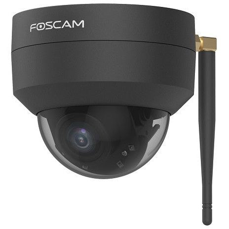 Foscam D4Z. IP sigurnosna kamera. Za unutrašnju i vanjsku upotrebu. Žičana i bežična. Montaža na plafon. Crna. Sijalica.