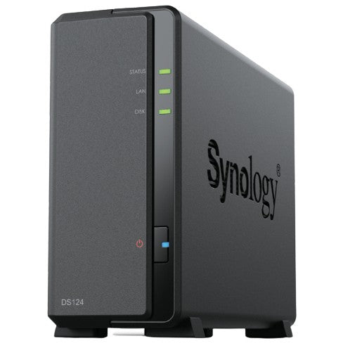 Synology DiskStation DS124. NAS. Desktop. Realtek. RTD1619B. 1GB. DDR4