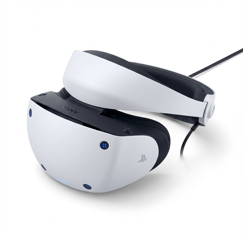 Sony PlayStation VR2. Namjenski ekran montiran na gornju stranu. Crna. Bijela. 110°. Monohromatski. 110°. 120 Hz