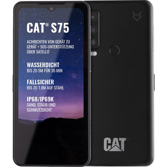CAT S75. 16,7 cm (6,58"). 6 GB. 128 GB. 50 MP. Android 12. Crni