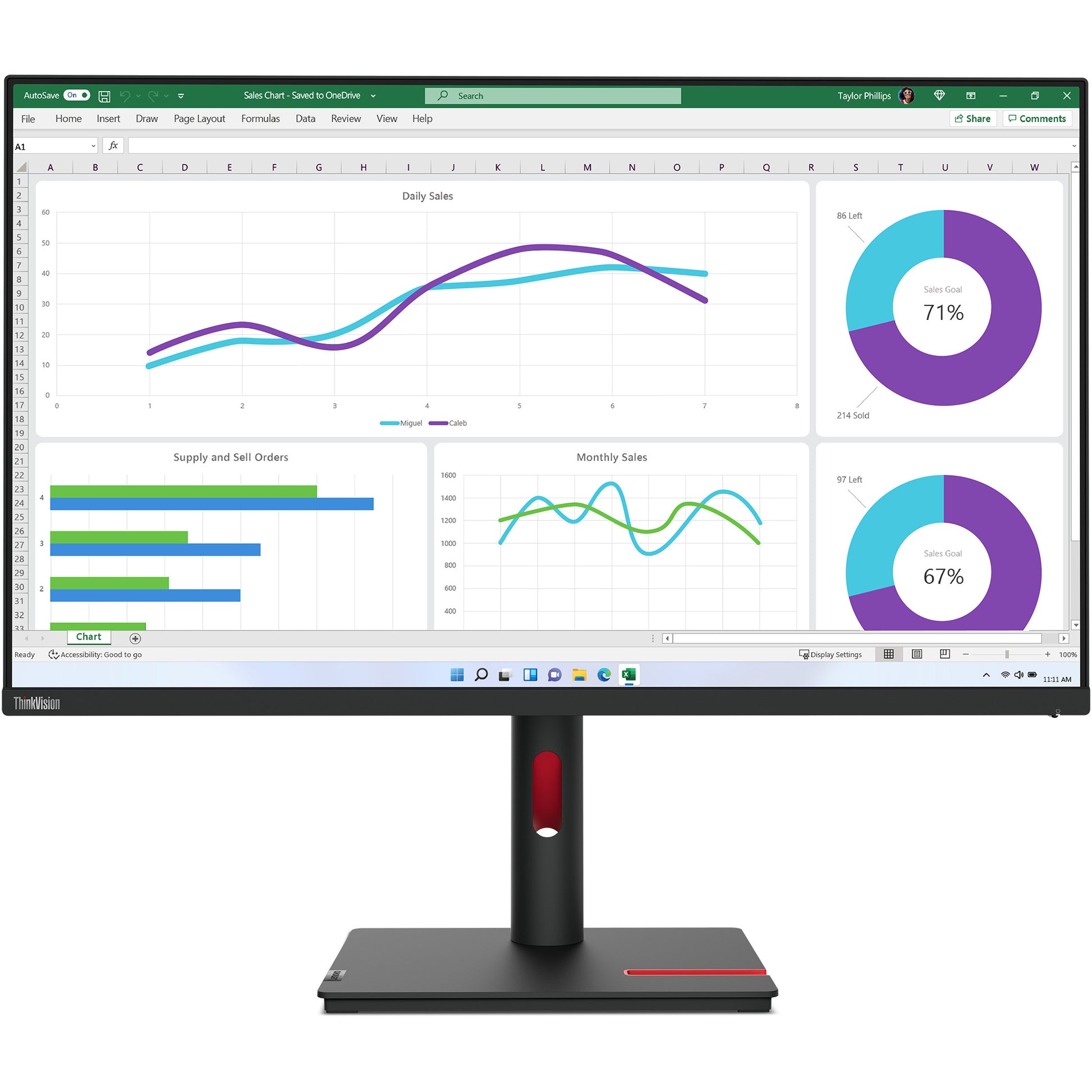 Lenovo ThinkVision T32h-30. 80 cm (31,5"). 2560 x 1440 piksela. Quad HD. LED. 6 ms. Crni