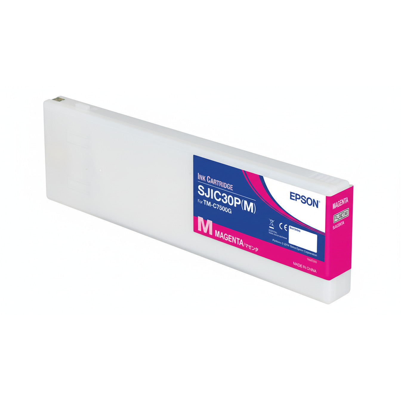 Epson SJIC30P(M): Kertridž s tintom za ColorWorks C7500G (magenta). Magenta. Tinta na bazi pigmenta. 294,3 ml. 1 komad.